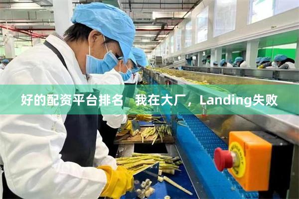 好的配资平台排名   我在大厂，Landing失败